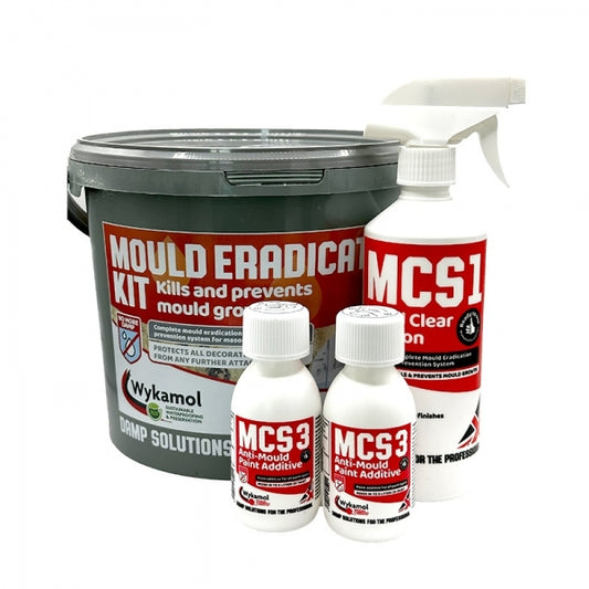 Mould Eradication Kit : Full kit to remove and clean black mould including paint additive